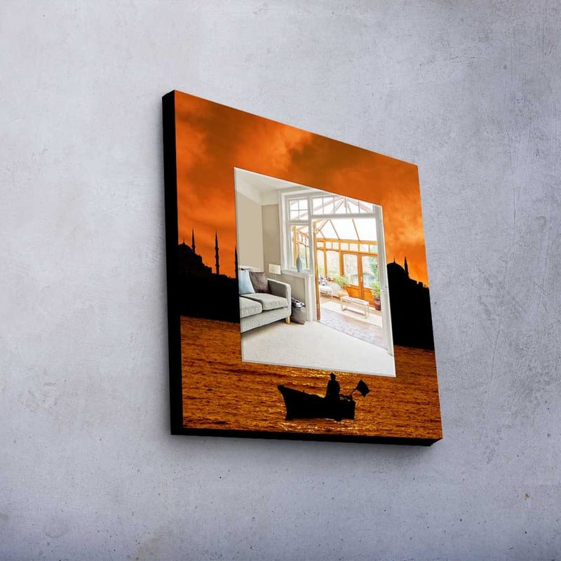 Dekorspegel 50x50 cm - Flerfärgad - Inredning & dekor - Speglar - Väggspegel