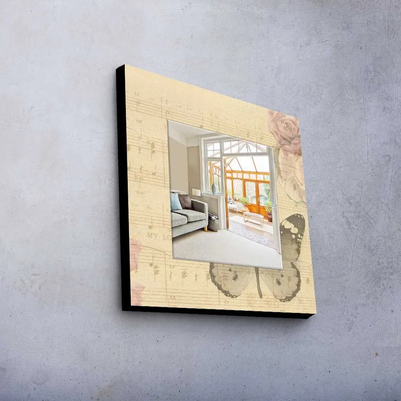 Dekorspegel 50x50 cm - Flerfärgad - Inredning & dekor - Speglar - Väggspegel