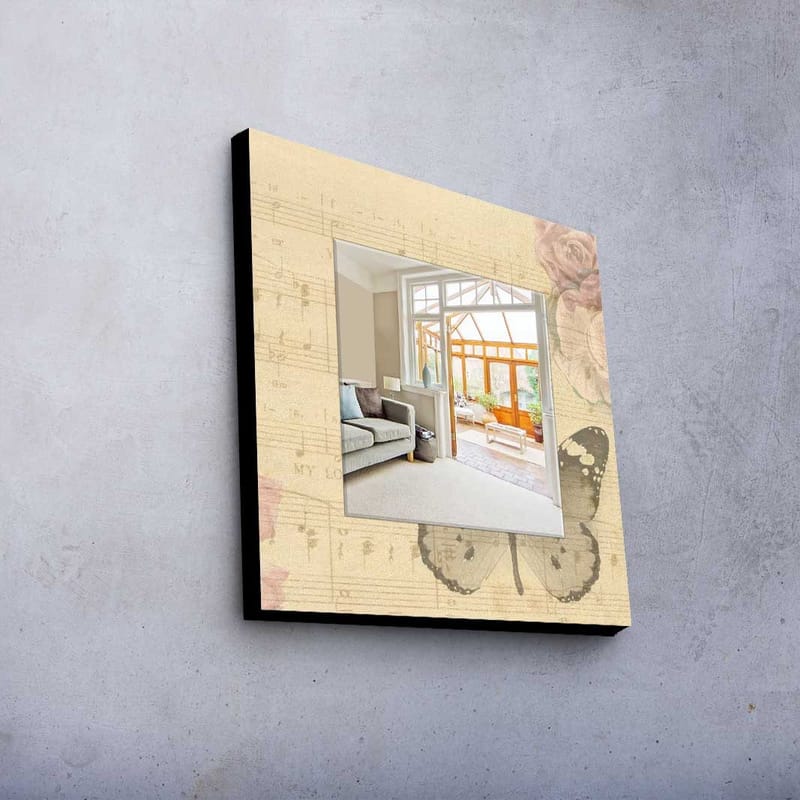 Dekorspegel 50x50 cm - Flerfärgad - Inredning & dekor - Speglar - Väggspegel