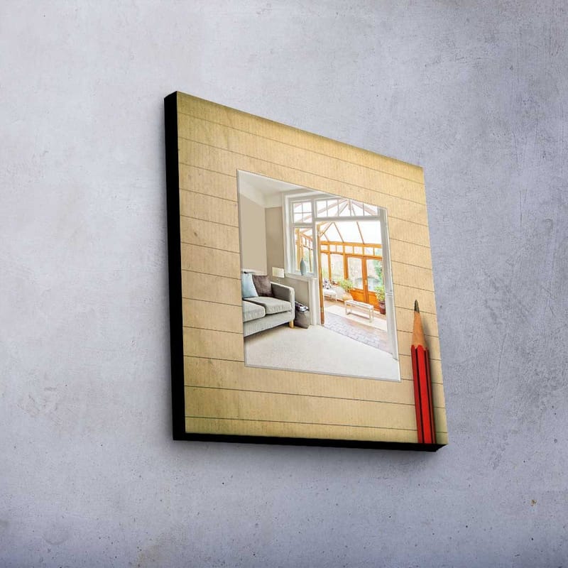 Dekorspegel 50x50 cm - Flerfärgad - Inredning & dekor - Speglar - Väggspegel