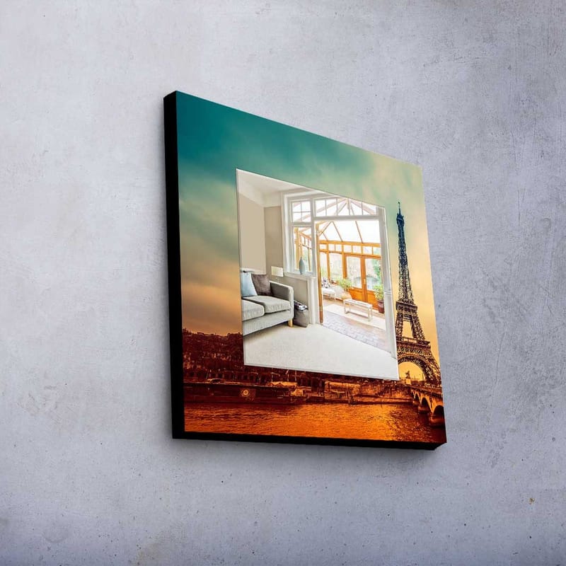 Dekorspegel 50x50 cm - Flerfärgad - Inredning & dekor - Speglar - Väggspegel