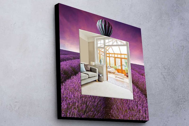 Dekorspegel 50x50 cm - Flerfärgad - Inredning & dekor - Speglar - Väggspegel