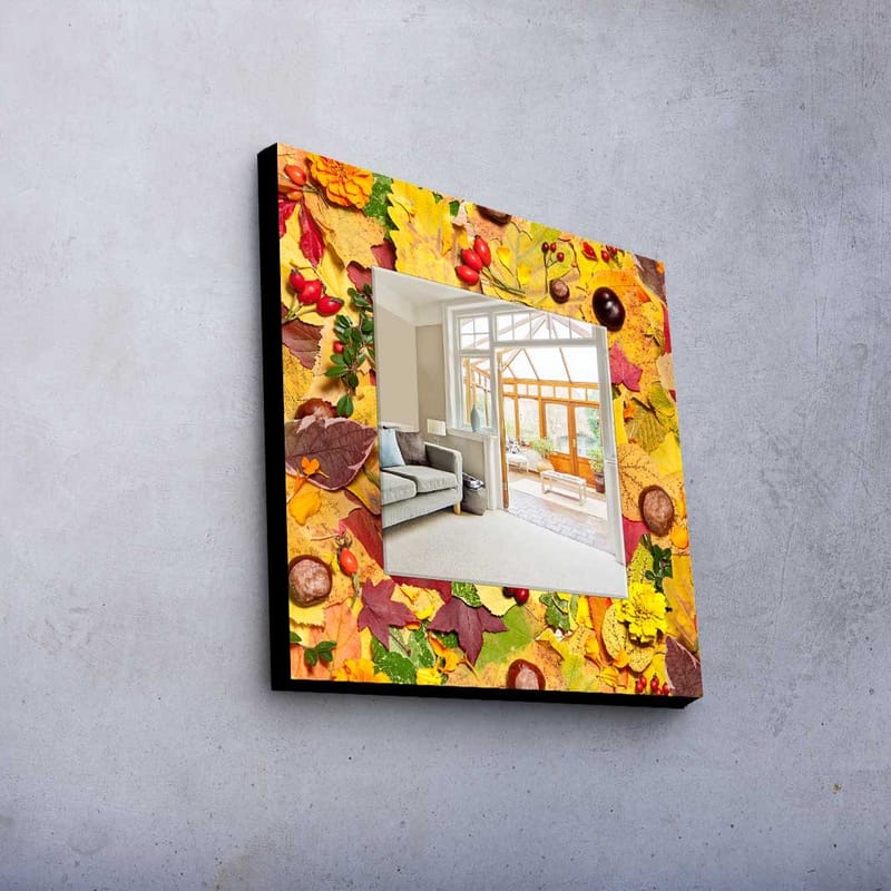 Dekorspegel 50x50 cm - Flerfärgad - Inredning & dekor - Speglar - Väggspegel