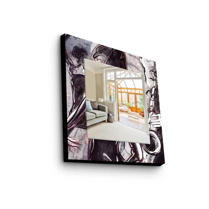 Dekorspegel 50x50 cm, Flerfärgad