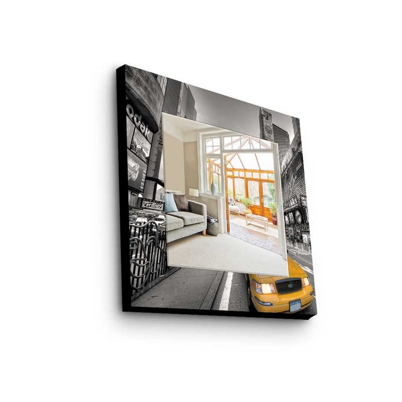 Dekorspegel 50x50 cm, Flerfärgad