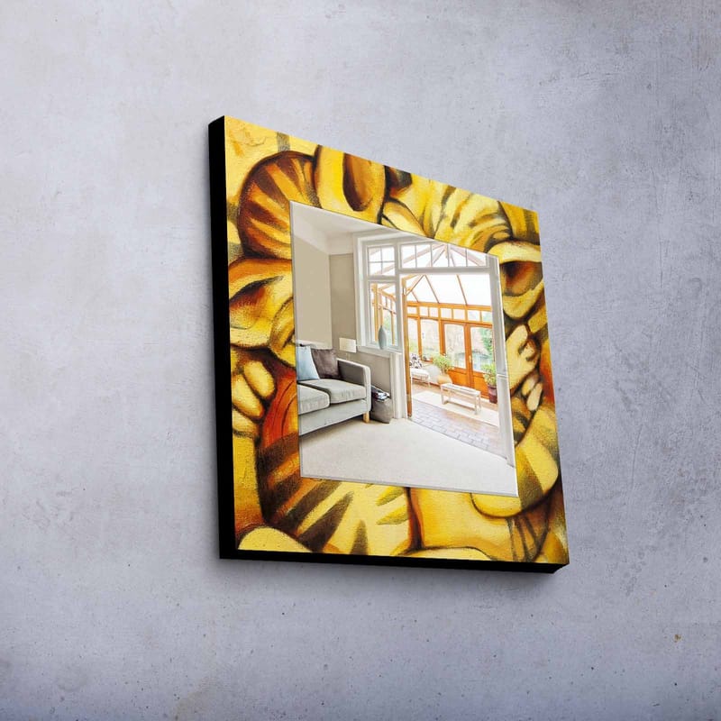 Dekorspegel 50x50 cm - Flerfärgad - Inredning & dekor - Speglar - Väggspegel