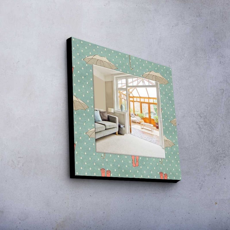 Dekorspegel 50x50 cm - Flerfärgad - Inredning & dekor - Speglar - Väggspegel