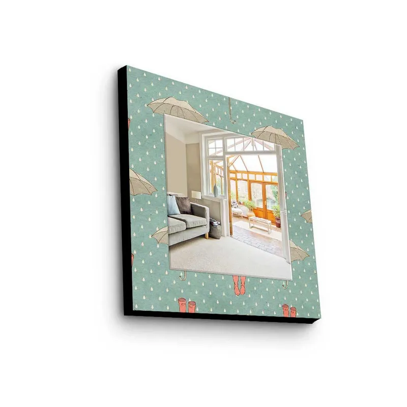 Dekorspegel 50x50 cm, Flerfärgad