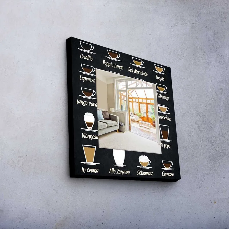 Dekorspegel 50x50 cm - Flerfärgad - Inredning & dekor - Speglar - Väggspegel