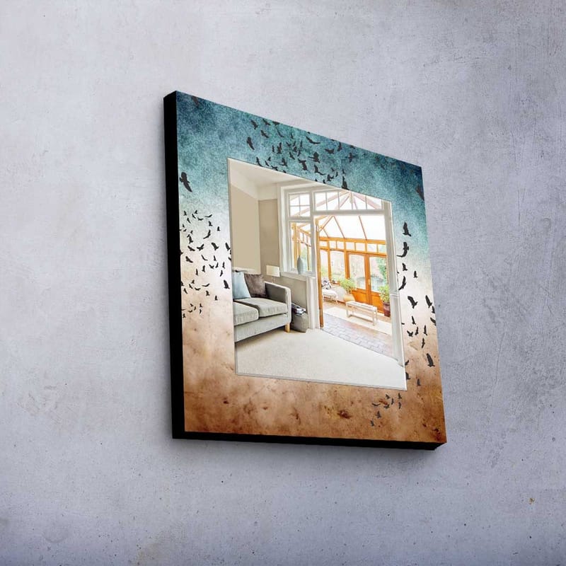 Dekorspegel 50x50 cm - Flerfärgad - Inredning & dekor - Speglar - Väggspegel