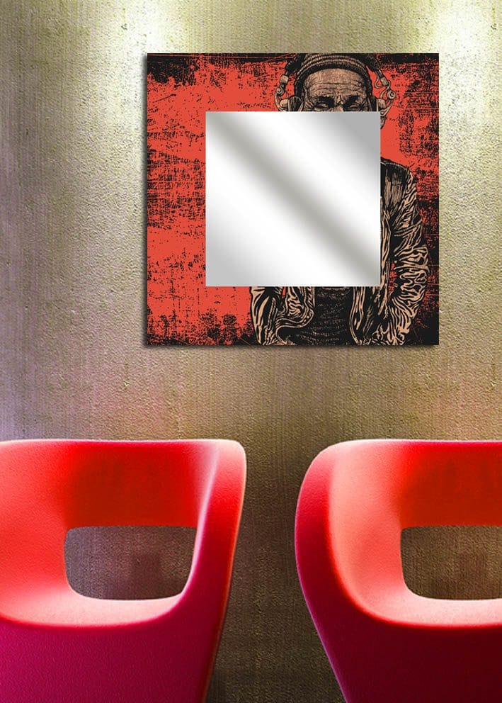 Dekorspegel 50x50 cm, Flerfärgad