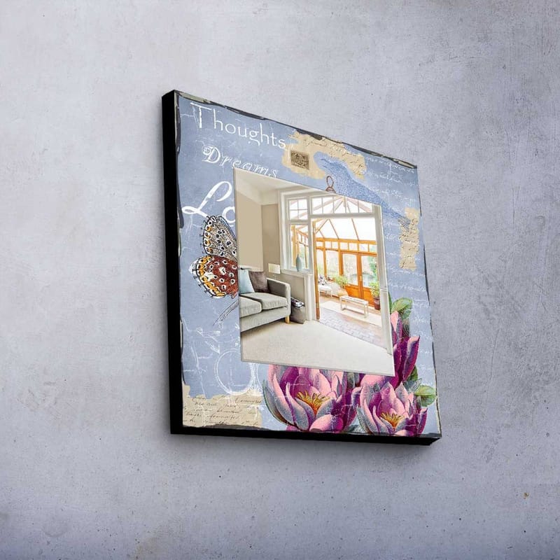 Dekorspegel 50x50 cm - Flerfärgad - Inredning & dekor - Speglar - Väggspegel