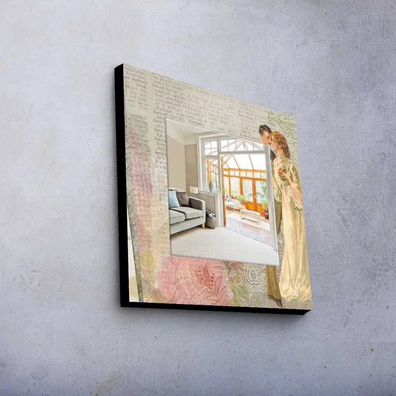 Dekorspegel 50x50 cm - Flerfärgad - Inredning & dekor - Speglar - Väggspegel