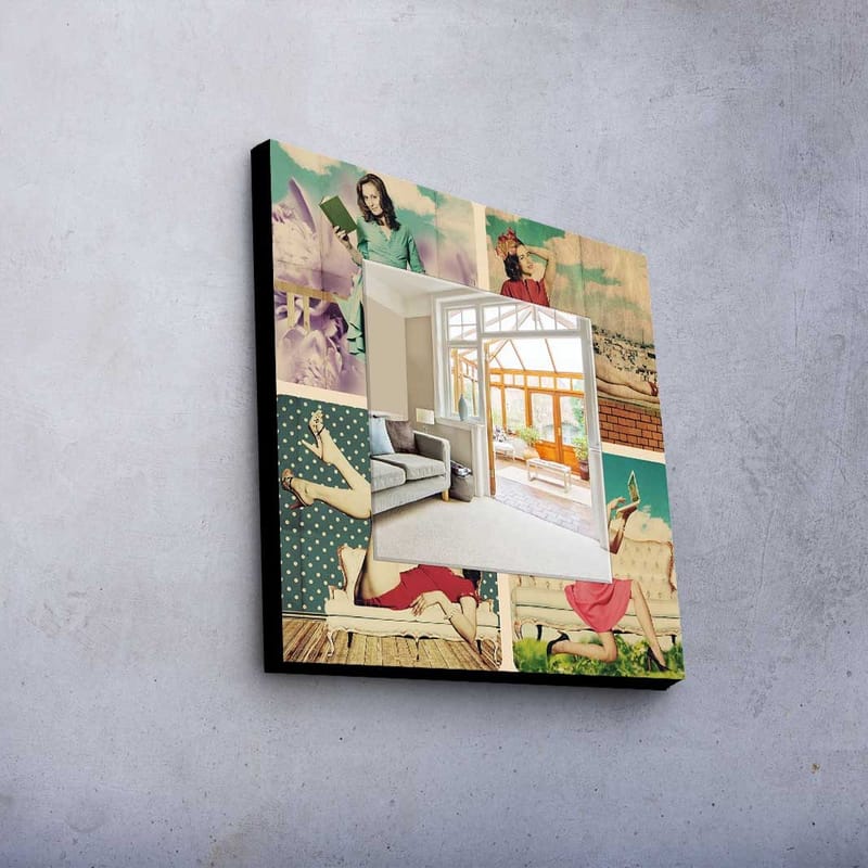 Dekorspegel 50x50 cm - Flerfärgad - Inredning & dekor - Speglar - Väggspegel