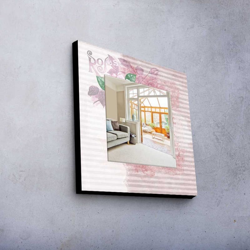 Dekorspegel 50x50 cm - Flerfärgad - Inredning & dekor - Speglar - Väggspegel