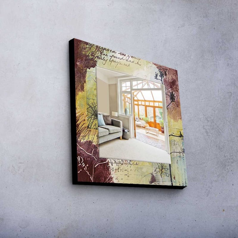 Dekorspegel 50x50 cm - Flerfärgad - Inredning & dekor - Speglar - Väggspegel