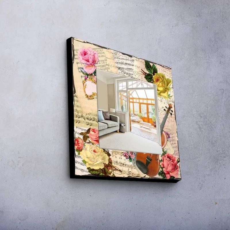 Dekorspegel 50x50 cm - Flerfärgad - Inredning & dekor - Speglar - Väggspegel