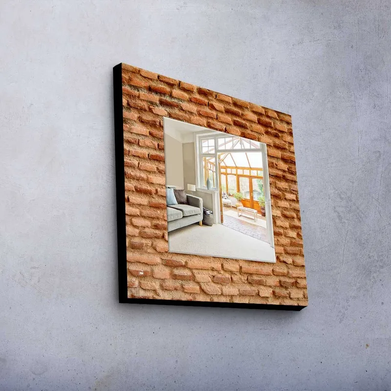 Dekorspegel 50x50 cm - Flerfärgad - Inredning & dekor - Speglar - Väggspegel