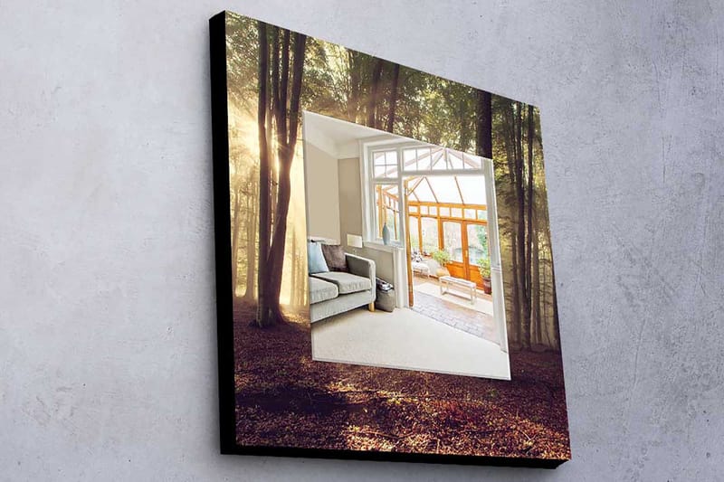 Dekorspegel 50x50 cm - Flerfärgad - Inredning & dekor - Speglar - Väggspegel