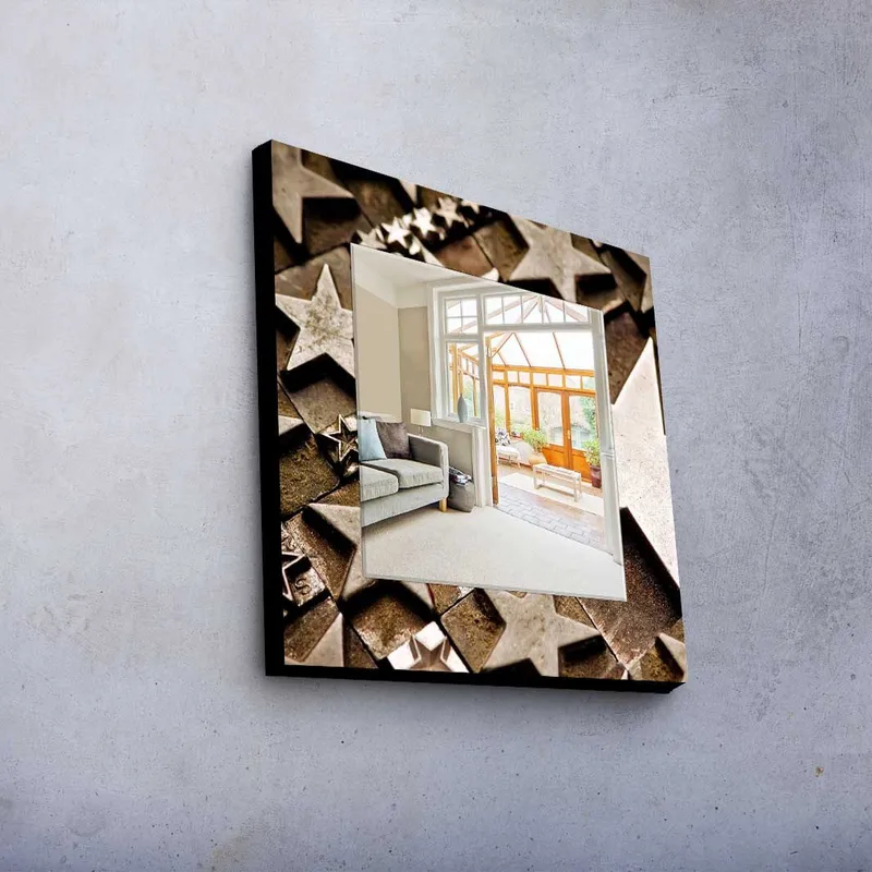 Dekorspegel 50x50 cm - Flerfärgad - Inredning & dekor - Speglar - Väggspegel