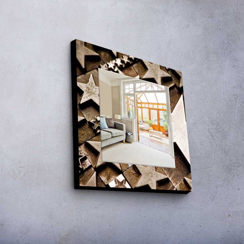 Dekorspegel 50x50 cm - Flerfärgad - Inredning & dekor - Speglar - Väggspegel