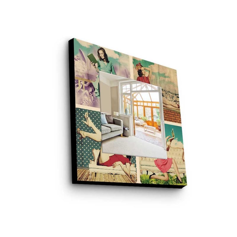 Dekorspegel 50x50 cm - Flerfärgad - Inredning & dekor - Speglar - Väggspegel