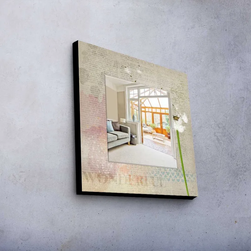 Dekorspegel 50x50 cm - Flerfärgad - Inredning & dekor - Speglar - Väggspegel