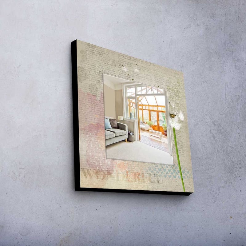 Dekorspegel 50x50 cm - Flerfärgad - Inredning & dekor - Speglar - Väggspegel