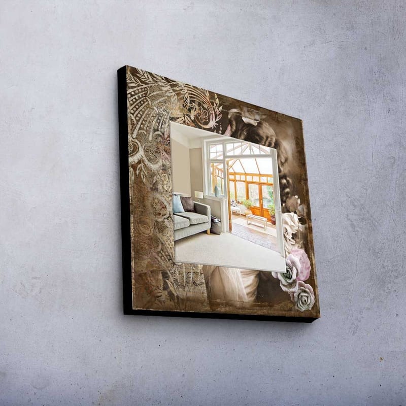 Dekorspegel 50x50 cm - Flerfärgad - Inredning & dekor - Speglar - Väggspegel