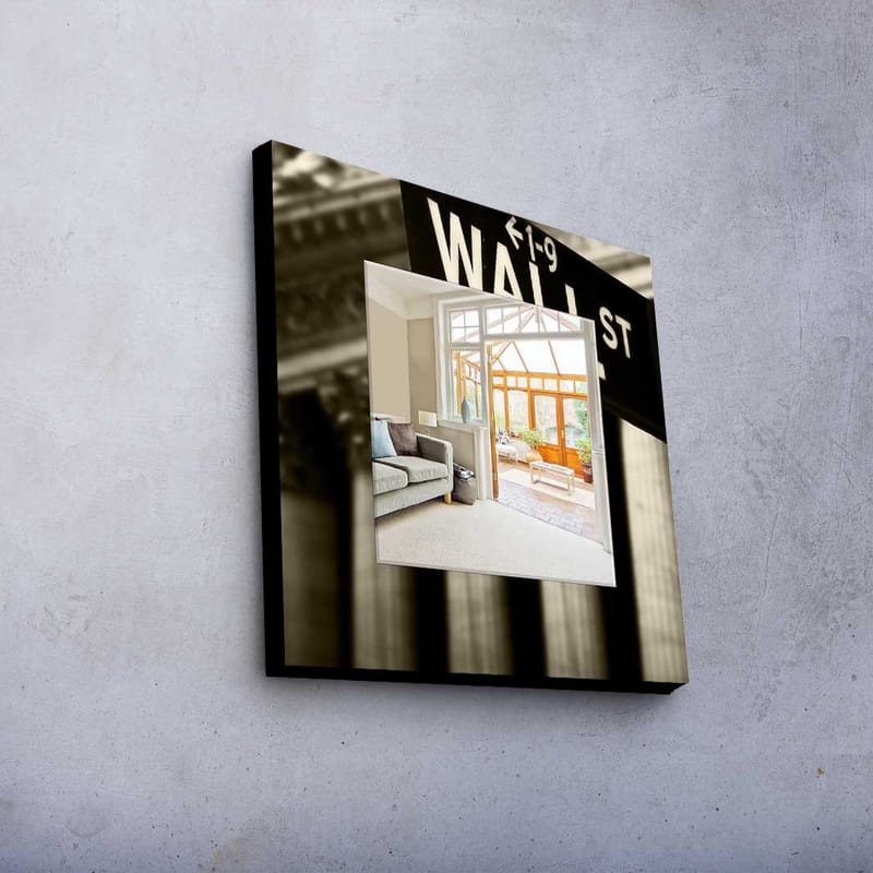 Dekorspegel 50x50 cm - Flerfärgad - Inredning & dekor - Speglar - Väggspegel