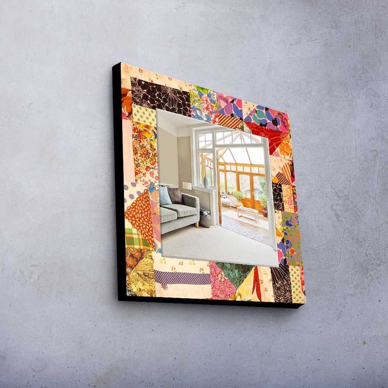 Dekorspegel 50x50 cm - Flerfärgad - Inredning & dekor - Speglar - Väggspegel