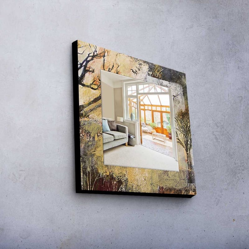 Dekorspegel 50x50 cm - Flerfärgad - Inredning & dekor - Speglar - Väggspegel