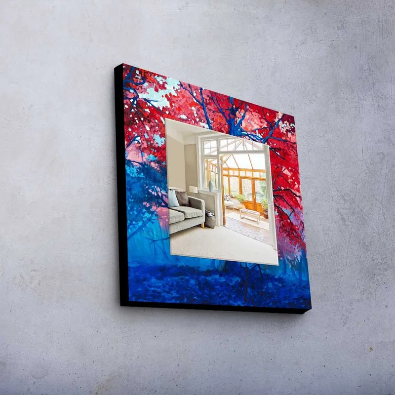 Dekorspegel 50x50 cm - Flerfärgad - Inredning & dekor - Speglar - Väggspegel