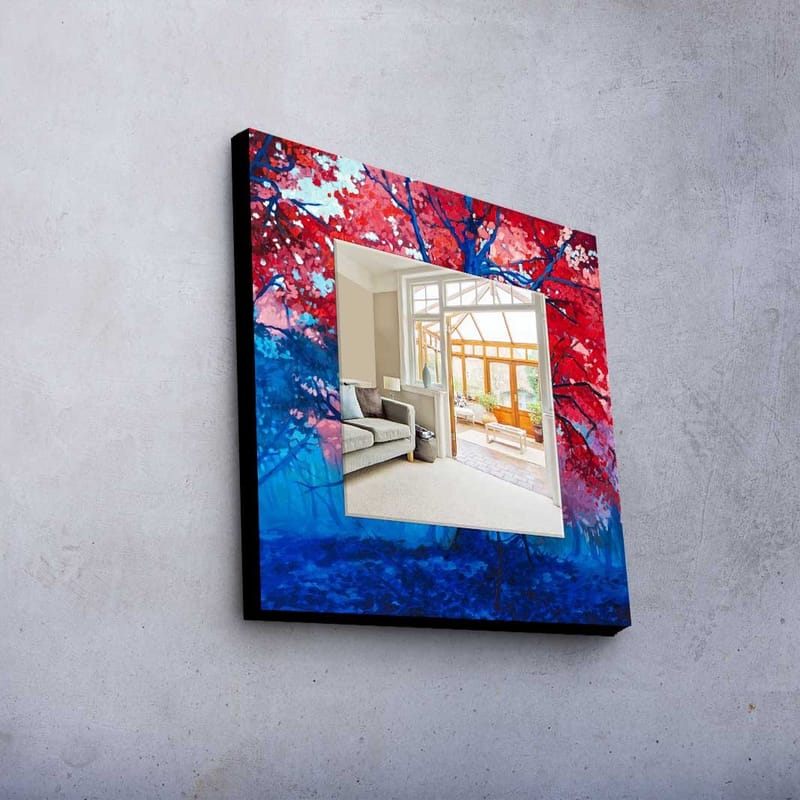 Dekorspegel 50x50 cm - Flerfärgad - Inredning & dekor - Speglar - Väggspegel