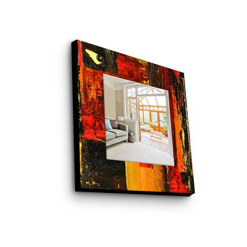 Dekorspegel 50x50 cm - Flerfärgad - Inredning & dekor - Speglar - Väggspegel