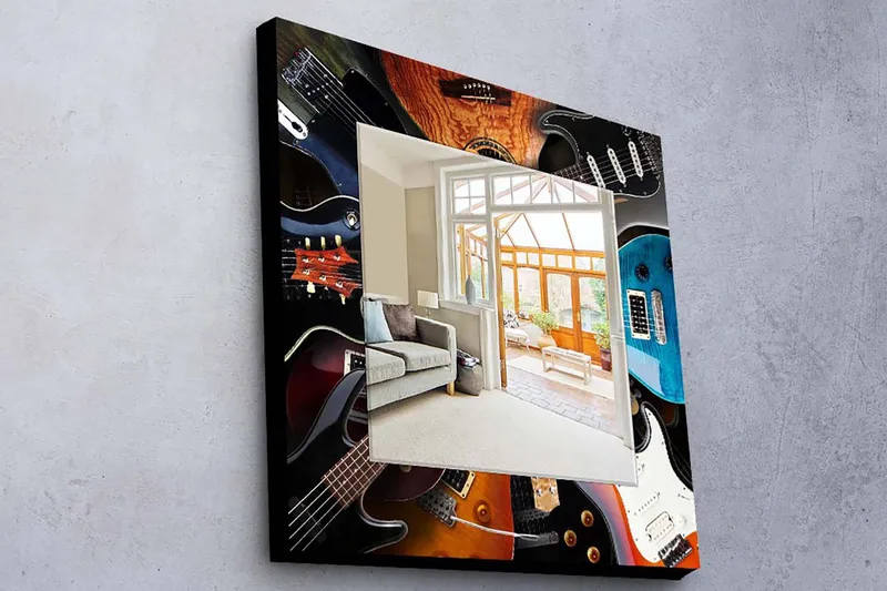 Dekorspegel 50x50 cm - Flerfärgad - Inredning & dekor - Speglar - Väggspegel