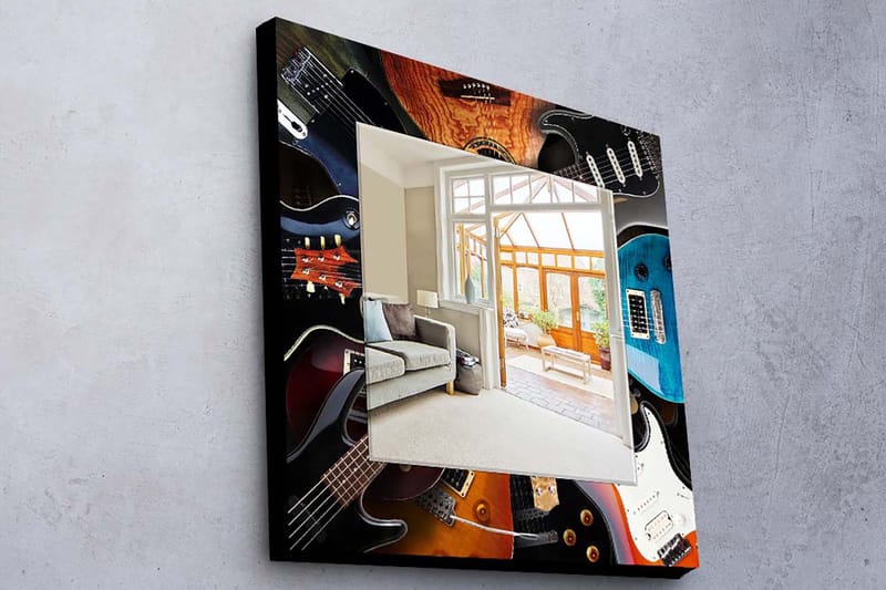 Dekorspegel 50x50 cm - Flerfärgad - Inredning & dekor - Speglar - Väggspegel