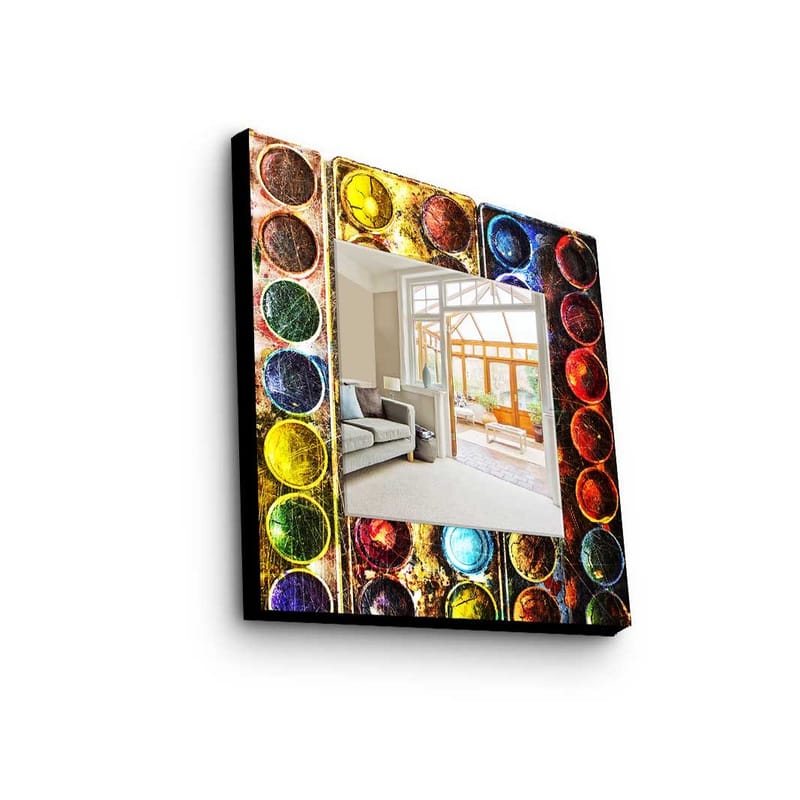 Dekorspegel 50x50 cm, Flerfärgad