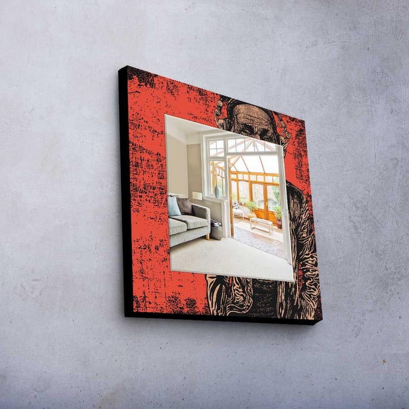 Dekorspegel 50x50 cm - Flerfärgad - Inredning & dekor - Speglar - Väggspegel