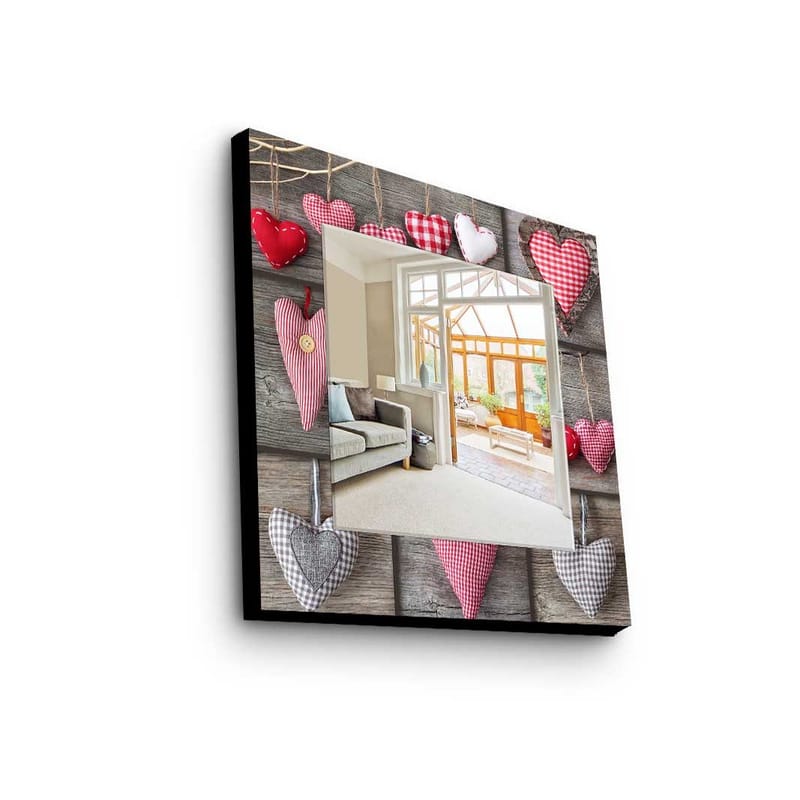 Dekorspegel 50x50 cm, Flerfärgad