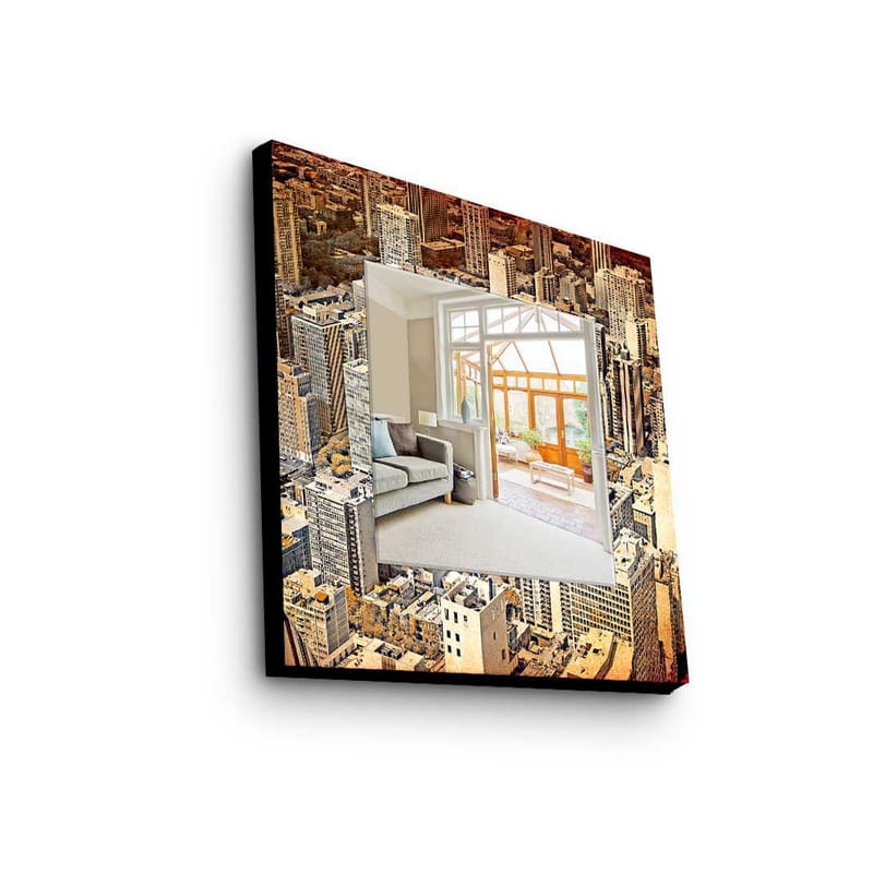 Dekorspegel 50x50 cm, Flerfärgad