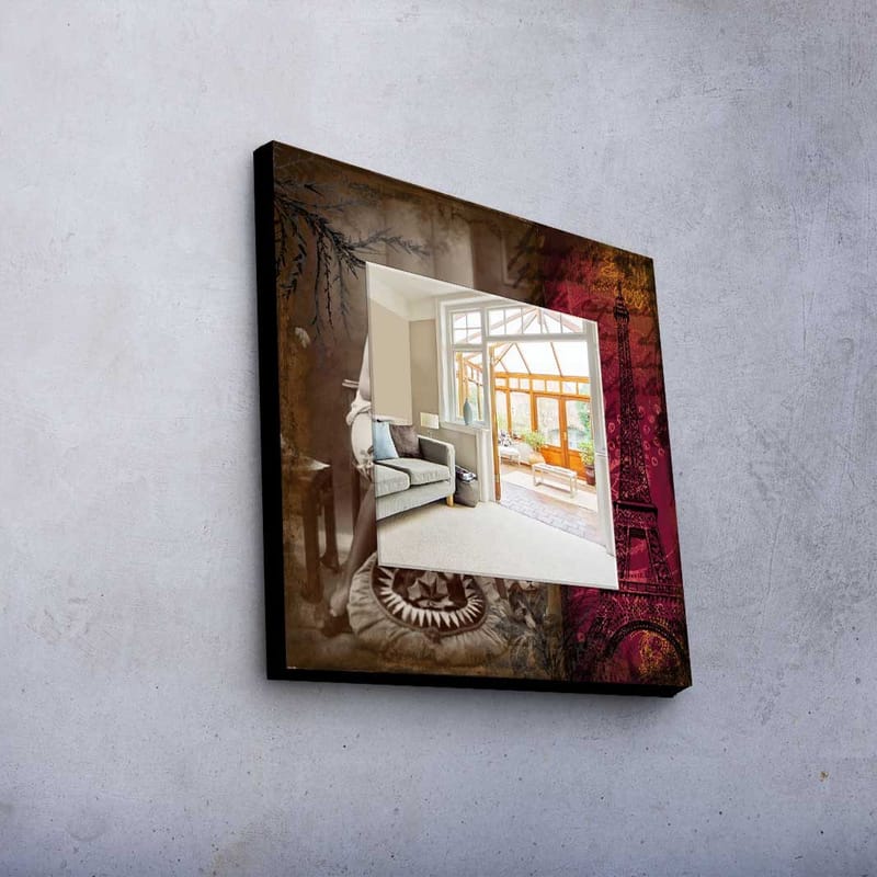 Dekorspegel 50x50 cm - Flerfärgad - Inredning & dekor - Speglar - Väggspegel