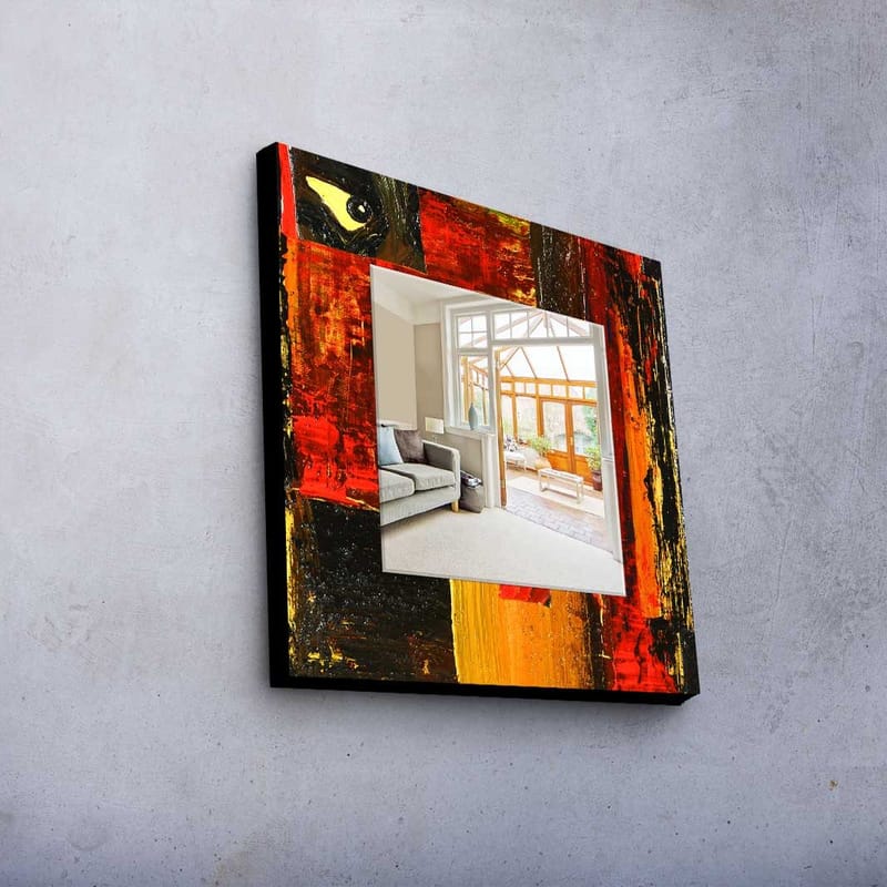 Dekorspegel 50x50 cm - Flerfärgad - Inredning & dekor - Speglar - Väggspegel