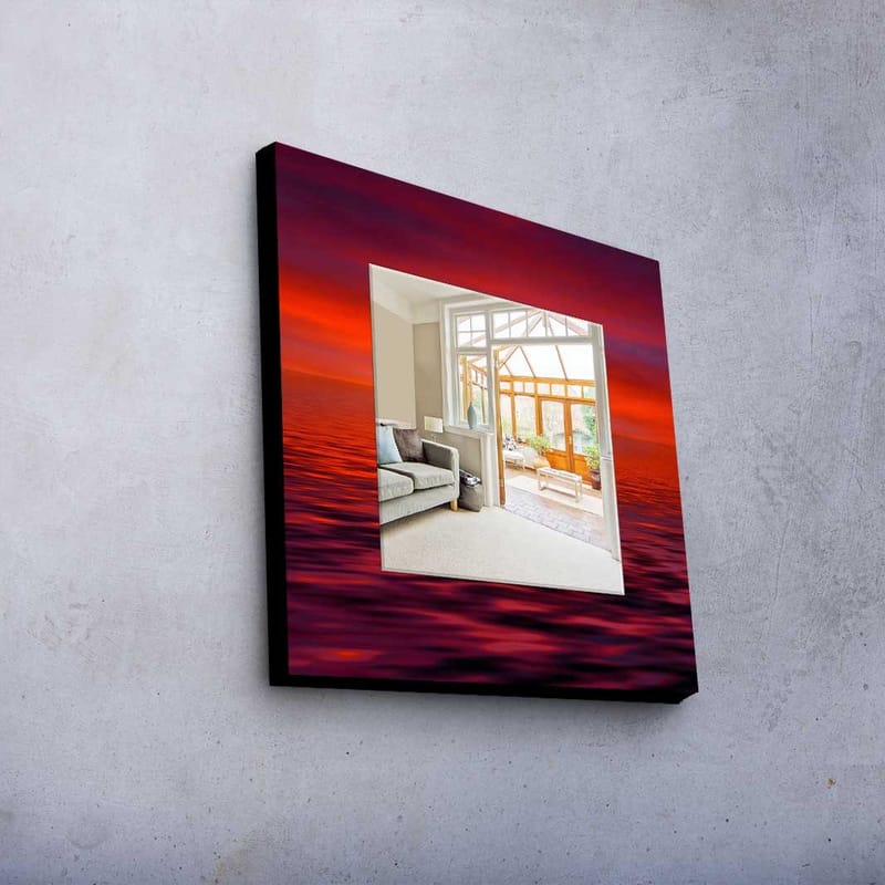 Denisova Dekorspegel 50x50 cm Christmas - Spegelglas/Tyg/Flerfärgad - Inredning & dekor - Speglar - Väggspegel