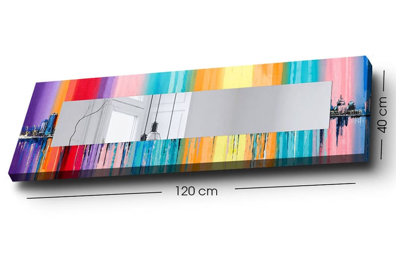 DUTOVO Dekorspegel 40x120 cm Christmas Canvas/Flerfärgad - Inredning & dekor - Speglar - Väggspegel