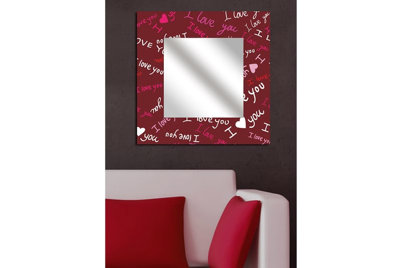 ELISTA Dekorspegel 50x50 cm Christmas Love Plexiglas - Inredning & dekor - Speglar - Väggspegel