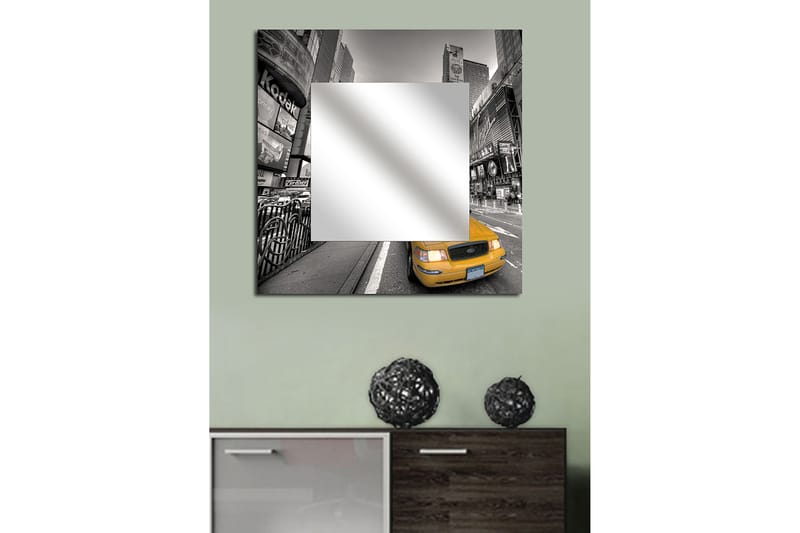 ELISTA Dekorspegel 50x50 cm City New York Plexiglas - Väggspegel