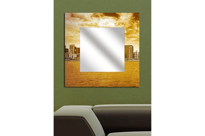 ELISTA Dekorspegel 50x50 cm City Plexiglas/Flerfärgad - Inredning & dekor - Speglar - Väggspegel
