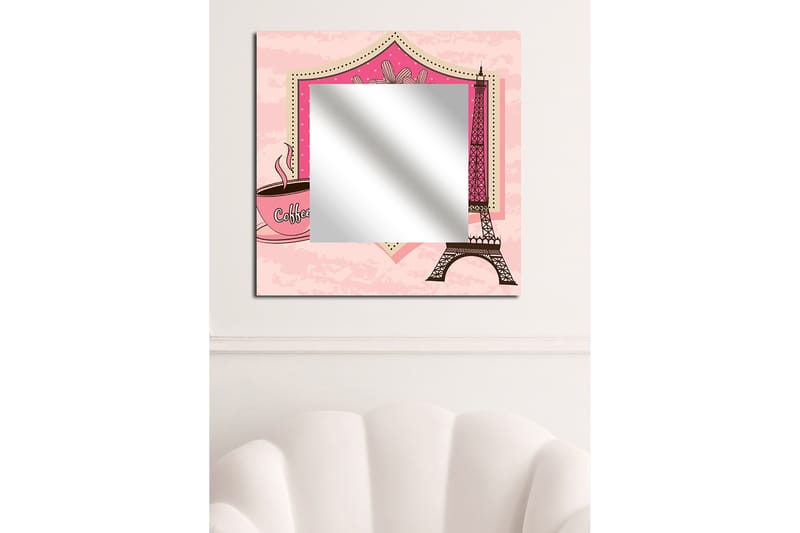ELISTA Dekorspegel 50x50 cm City Paris Plexiglas/Flerfärgad - Väggspegel