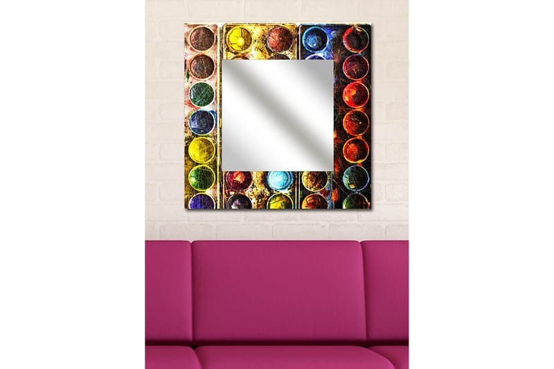 ELISTA Dekorspegel 50x50 cm Colorful Plexiglas/Flerfärgad - Inredning & dekor - Speglar - Väggspegel